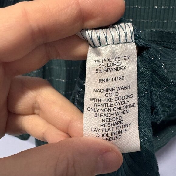 89th & madison ladies green 3/4 sleeve size m/l shirt - Picture 5 of 6